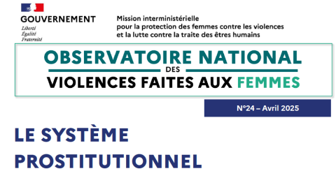 Page de garde de la Lettre n°24 de l'Observatoire national des violences faites aux femmes sur le système prostitutionnel